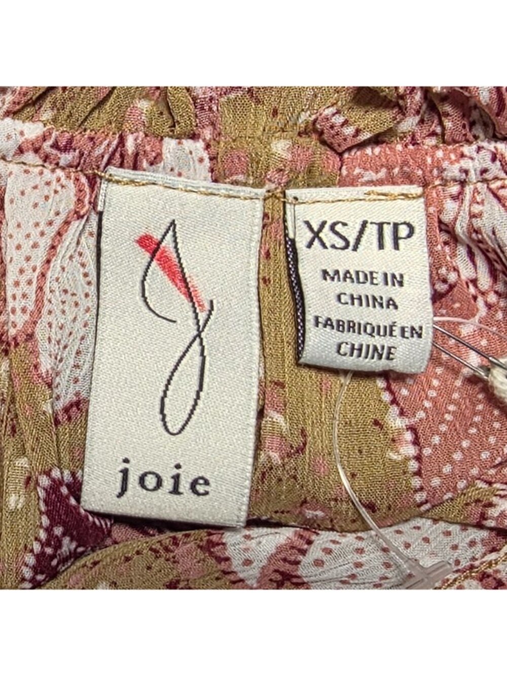 NWT Women's - Joie Floral Ruffled Blouse, Size XS - Picture 4 of 7